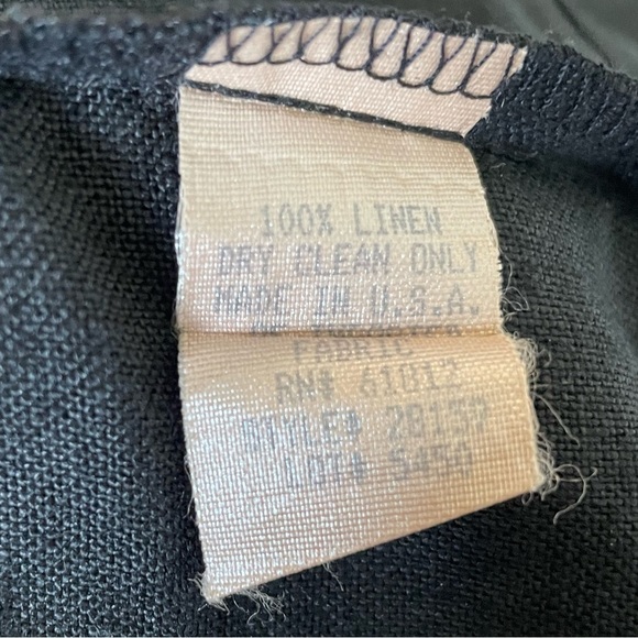 VINTAGE HAROLD’S 100% Linen Single Button Short Sleeve Cardigan - Picture 5 of 6